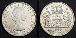 1 Florin Australia (1939 - ) Silver Elizabeth II (1926-2022)