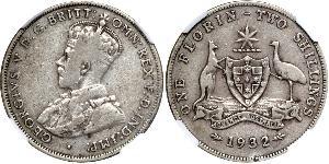 1 Florin Australia (1939 - ) Silver George V of the United Kingdom (1865-1936)