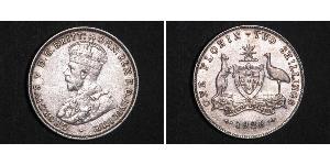 1 Florin Australia (1939 - ) Silver George V of the United Kingdom (1865-1936)