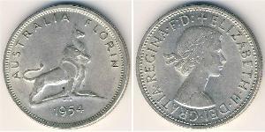 1 Florin Australia (1939 - ) Silver Elizabeth II (1926-2022)