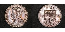 1 Florin Fiji Silver George V of the United Kingdom (1865-1936)