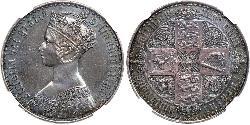 1 Florin United Kingdom of Great Britain and Ireland (1801-1922) Silver Victoria (1819 - 1901)