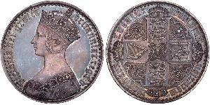 1 Florin United Kingdom of Great Britain and Ireland (1801-1922) Silver Victoria (1819 - 1901)