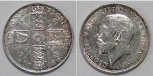 1 Florin United Kingdom of Great Britain and Ireland (1801-1922) Silver George V of the United Kingdom (1865-1936)