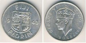 1 Florin Fiji (1970 - ) 銀 乔治六世 (1895-1952)