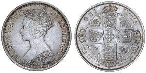 1 Florin 大不列颠及爱尔兰联合王国 (1801 - 1922) 銀 维多利亚 (英国君主)