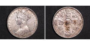 1 Florin 大不列颠及爱尔兰联合王国 (1801 - 1922) 銀 维多利亚 (英国君主)