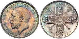 1 Florin 大不列颠及爱尔兰联合王国 (1801 - 1922) 銀 乔治五世  (1865-1936)