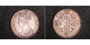 1 Florin 大不列颠及爱尔兰联合王国 (1801 - 1922) 銀 维多利亚 (英国君主)