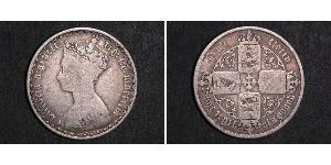 1 Florin 大不列颠及爱尔兰联合王国 (1801 - 1922) 銀 维多利亚 (英国君主)