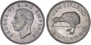 1 Florin 新西兰 銀 乔治六世 (1895-1952)