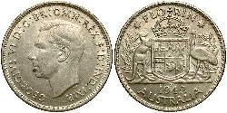 1 Florin 澳大利亚 銀 乔治六世 (1895-1952)