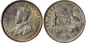1 Florin 澳大利亚 銀 乔治五世  (1865-1936)