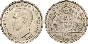 1 Florin 澳大利亚 銀 乔治六世 (1895-1952)