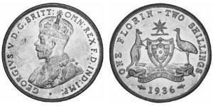 1 Florin 澳大利亚 銀 乔治五世  (1865-1936)