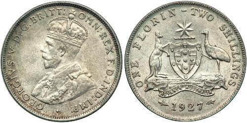 1 Florin 澳大利亚 銀 乔治五世  (1865-1936)