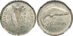 1 Florin 爱尔兰共和国 銀 