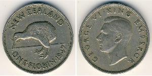 1 Florin 新西兰 銅/镍 乔治六世 (1895-1952)
