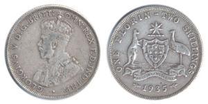1 Florin / 2 Shilling Ôstralie (1788 - 1939) Argent George V (1865-1936)