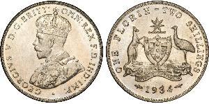 1 Florin / 2 Shilling Ôstralie (1788 - 1939) Argent George V (1865-1936)