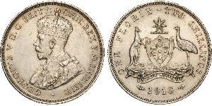 1 Florin / 2 Shilling Ôstralie (1788 - 1939) Argent George V (1865-1936)