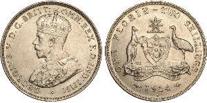 1 Florin / 2 Shilling Ôstralie (1788 - 1939) Argent George V (1865-1936)