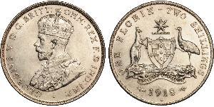 1 Florin / 2 Shilling Ôstralie (1788 - 1939) Argent George V (1865-1936)