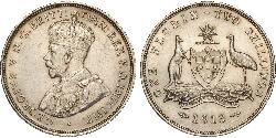 1 Florin / 2 Shilling Australien (1788 - 1939) Silber George V (1865-1936)