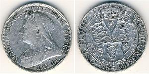 1 Florin / 2 Shilling Vereinigtes Königreich von Großbritannien und Irland (1801-1922) Silber Victoria (1819 - 1901)