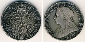 1 Florin / 2 Shilling Vereinigtes Königreich von Großbritannien und Irland (1801-1922) Silber Victoria (1819 - 1901)