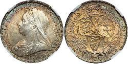 1 Florin / 2 Shilling Vereinigtes Königreich von Großbritannien und Irland (1801-1922) Silber Victoria (1819 - 1901)