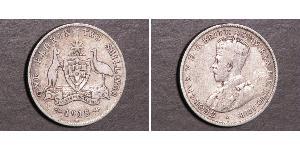 1 Florin / 2 Shilling Australia (1788 - 1939) Silver George V of the United Kingdom (1865-1936)