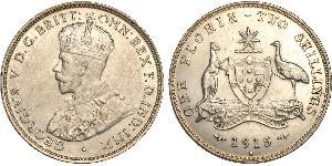 1 Florin / 2 Shilling 澳大利亚 銀 乔治五世  (1865-1936)
