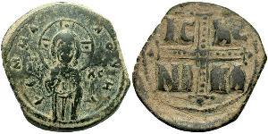 1 Follis Imperio bizantino (330-1453) Bronce Miguel  IV (1010-1041)