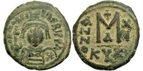 1 Follis Imperio bizantino (330-1453) Bronce Mauricio Tiberio (539-602)