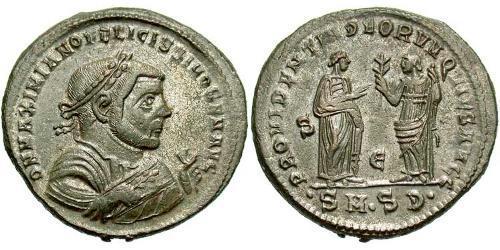 1 Follis Imperio romano (27BC-395) Bronce Maximiano (250-310)