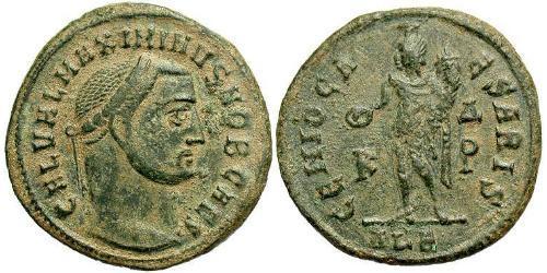 1 Follis Imperio romano (27BC-395) Bronce Maximino II (270 - 313)