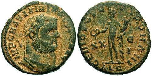 1 Follis Imperio romano (27BC-395) Bronce Maximiano (250-310)