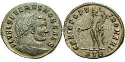 1 Follis Imperio romano de Occidente (285-476) Bronce Severus II (?- 307)