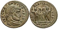 1 Follis Imperio romano de Occidente (285-476) Bronce Majencio (278-312)