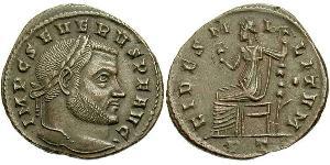 1 Follis Imperio romano de Occidente (285-476) Bronce Severus II (?- 307)