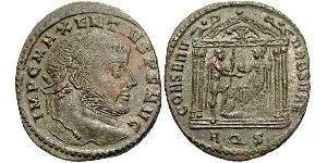 1 Follis Imperio romano de Occidente (285-476) Bronce Majencio (278-312)