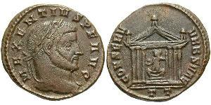 1 Follis Imperio romano de Occidente (285-476) Bronce Majencio (278-312)
