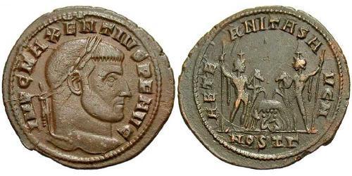 1 Follis Imperio romano de Occidente (285-476) Bronce Majencio (278-312)