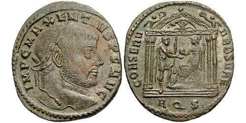 1 Follis Imperio romano de Occidente (285-476) Bronce Majencio (278-312)