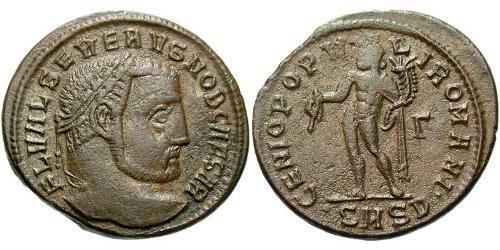 1 Follis Imperio romano de Occidente (285-476) Bronce Severus II (?- 307)