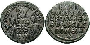 1 Follis Byzantine Empire (330-1453) Bronze Leo VI Wise (866-912)