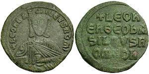 1 Follis Byzantine Empire (330-1453) Bronze Leo VI Wise (866-912)