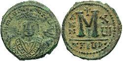 1 Follis Byzantinisches Reich (330-1453) Bronze Maurikios (539-602)
