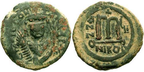1 Follis Byzantinisches Reich (330-1453) Bronze Tiberios II (535-582)